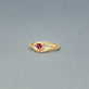 Stone and Strand 10K Yellow Gold Sweetheart Bonbon Pink Topaz Merge Ring Editorial Image