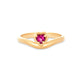 Stone and Strand 10K Yellow Gold Sweetheart Bonbon Merge Ring Front Image