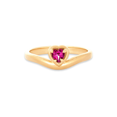 Stone and Strand 10K Yellow Gold Sweetheart Bonbon Merge Ring Front Image