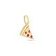 Stone and Strand 10K Yellow Gold Take A Pizza My Heart Charm with Ruby Side Image