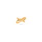 Stone and Strand 10K Yellow Gold Teeny Gold Bow Studs Signle Front Image