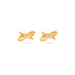 Stone and Strand 10K Yellow Gold Teeny Gold Bow Studs Front Image