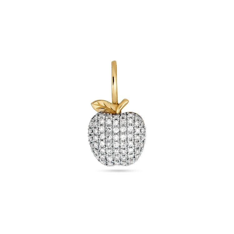 Stone and Strand 10K Yellow Gold The Pave Big Apple Diamond Charm Front Image