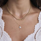 Image of 10K Yellow Gold The Pave Big Apple Diamond Necklace with Stone and Strand Necklaces