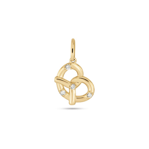 Stone and Strand 10K Yellow Gold The Salt To My Pretzel Diamond Charm Front Image