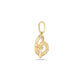 Stone and Strand 10K Yellow Gold The Salt To My Pretzel Diamond Charm Side Image