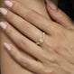 Image of 14K Yellow Gold Tina Solitaire Ring on Models Hand