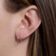 Image of 10K Yellow Gold Tiny Round Endless Hoop Earrings on Models Ear