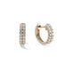 Stone and Strand 14K Yellow Gold Twinning Pave Diamond Huggies Front and Side Image