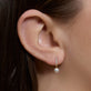 Image of 14K Yellow Gold Uptown Pearl Diamond Drops on Models Ear