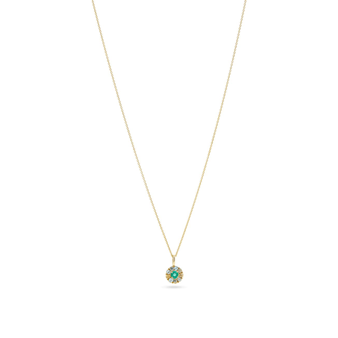 Medium Floating Emerald Pendant Necklace – STONE AND STRAND