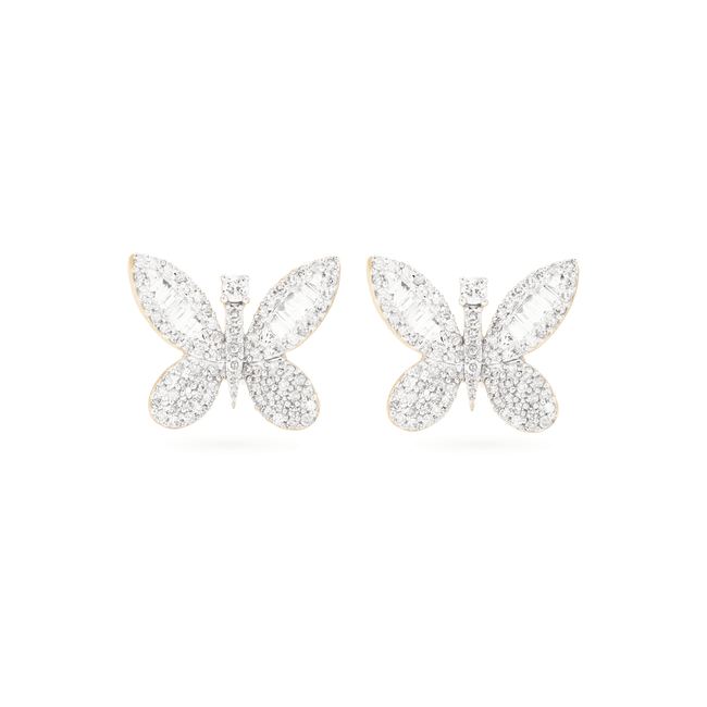 Jumbo Butterfly Diamond Studs – STONE AND STRAND