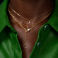 Image of 14K Yellow Gold Luxe Diamond Chain Lariat Necklace with Stone and Strand Necklaces