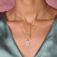 Image of 14K Yellow Gold Luxe Diamond Chain Lariat Necklace with Stone and Strand Necklaces