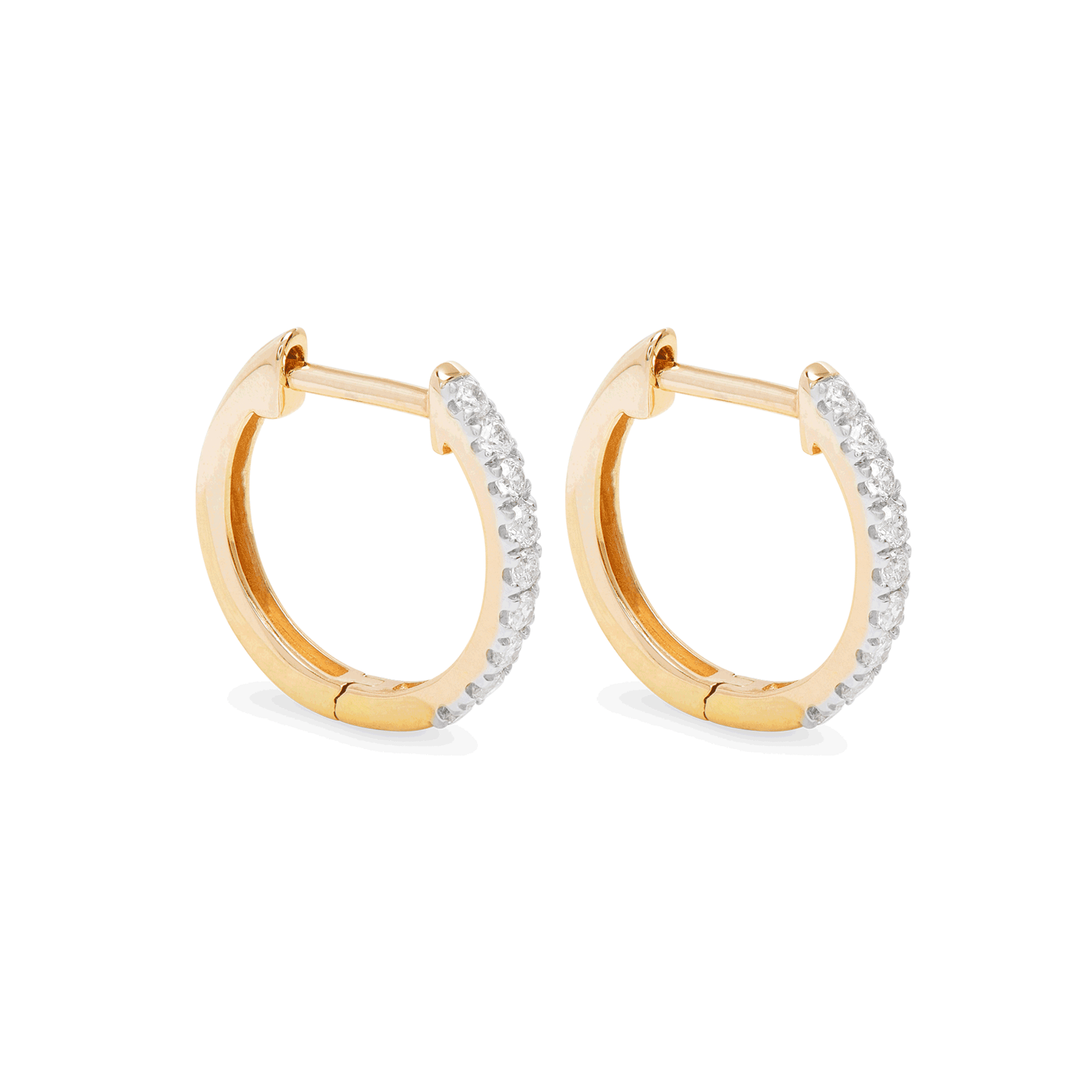 Diamond Pave Huggie Earrings – STONE AND STRAND