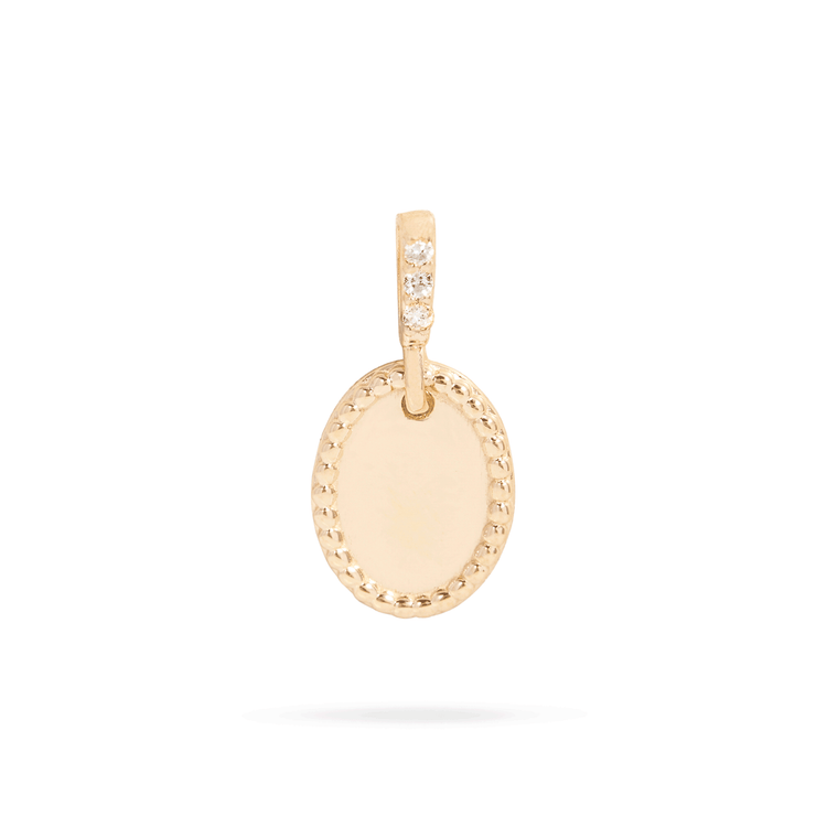 Stone and Strand 10K Yellow Gold Michelle Mini Medallion Pendant Front Image