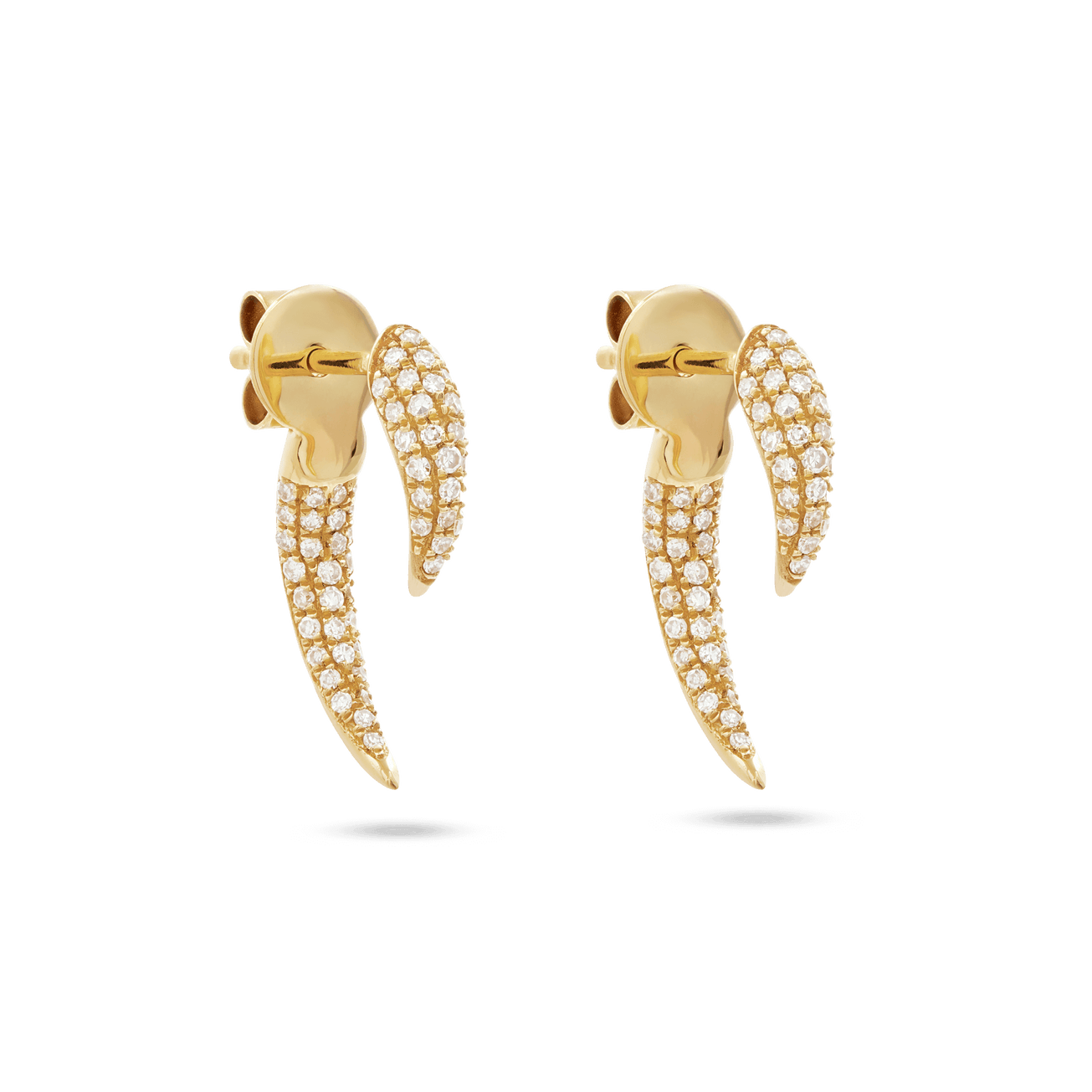 Pave Diamond Hook Earrings – STONE AND STRAND