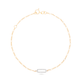 Pave Paperclip Figaro Bracelet