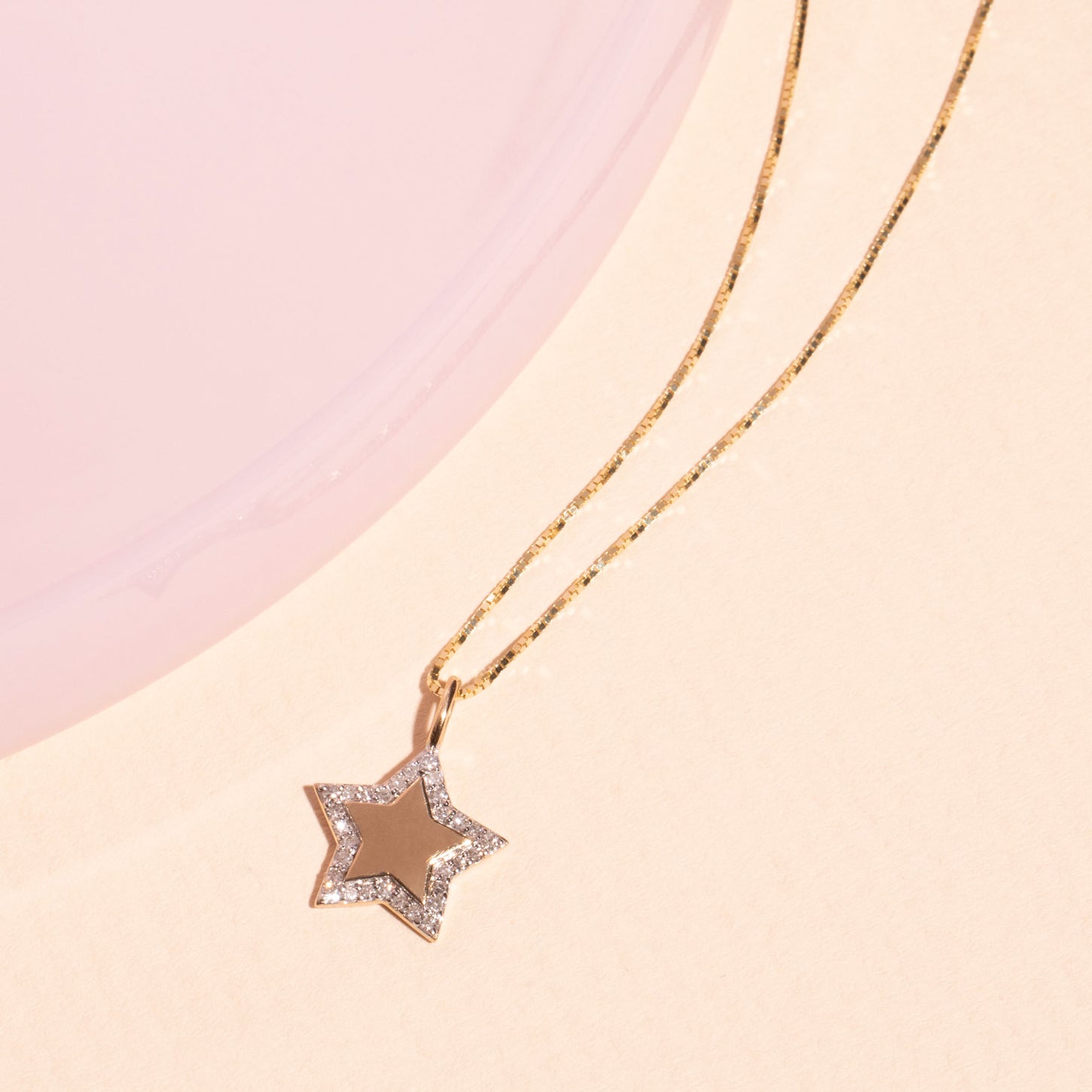 Pave Star Disc Necklace – STONE AND STRAND