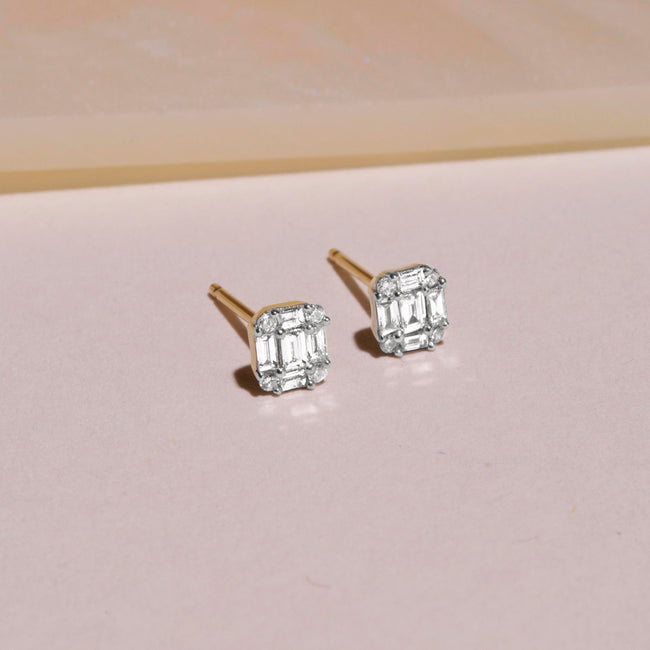 Small Shield Of Strength Stud Earrings – STONE AND STRAND