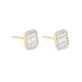 Stone and Strand 10K Yellow Gold Deluxe Shield of Strength Diamond Studs Side Image