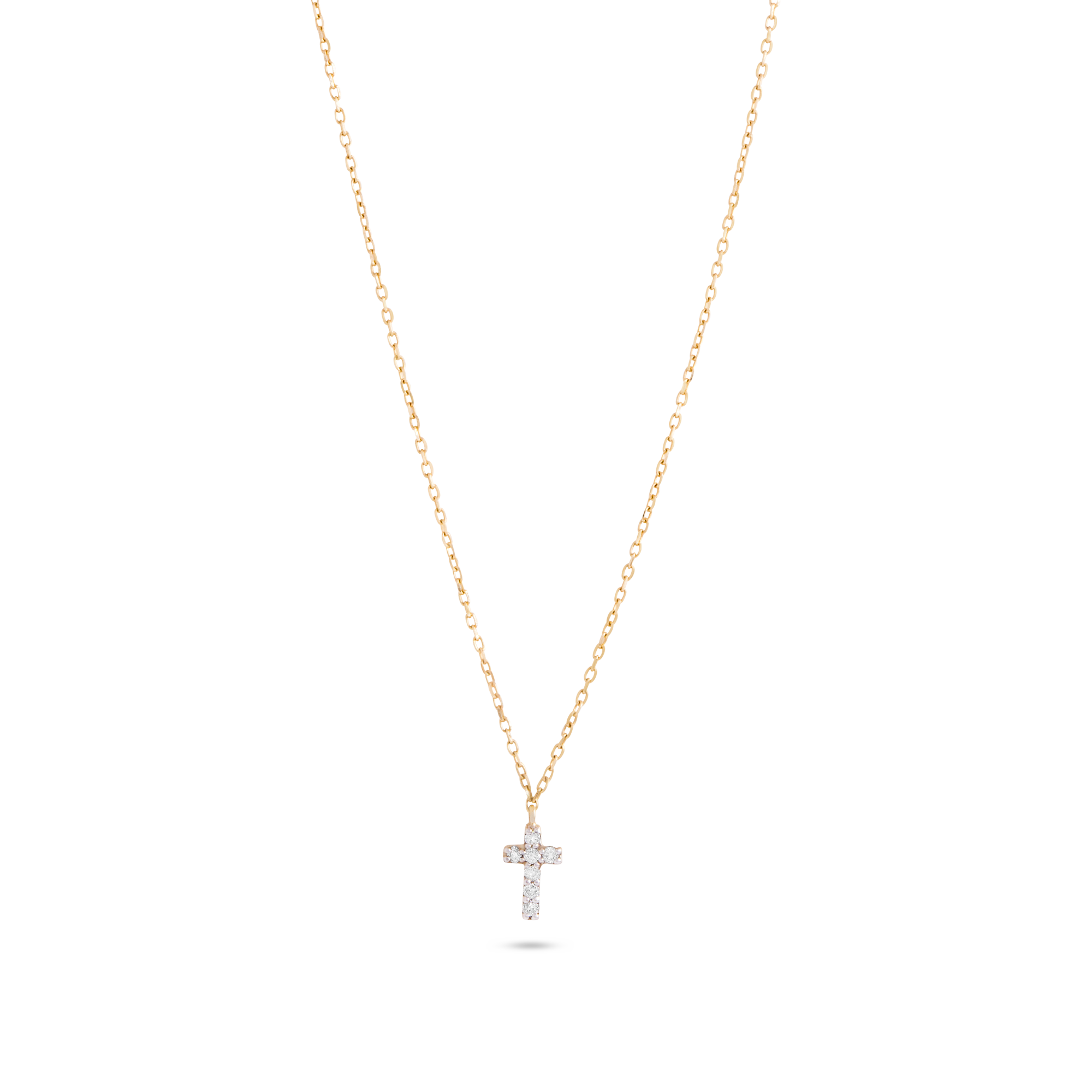 Tiny Diamond Cross Necklace – STONE AND STRAND