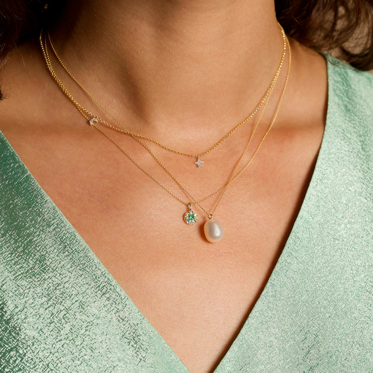 Project Cece | Floating Gemstone Necklace