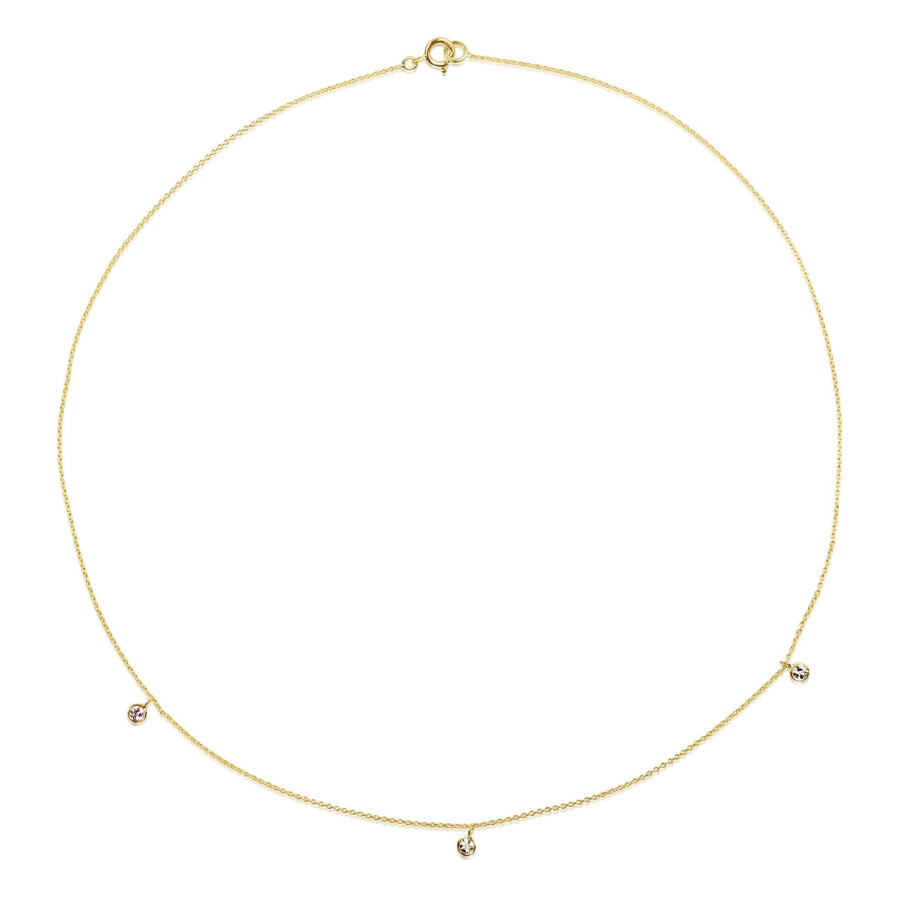 Pastel Unicorn Three Gemstone Choker Necklace – STONE AND STRAND