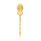 Gold Bar Front To Back Chain Earring